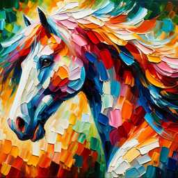 a horse, painting, expressionism style generated by DALL·E 2